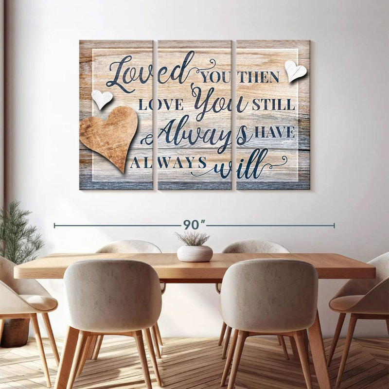Ensemble de 3 pièces de citation sur toile, H 48 po x l 74 po x P 1 po