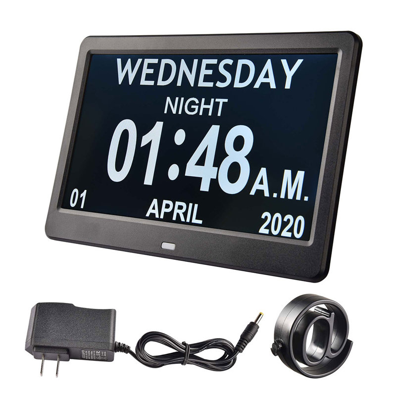 Digital Electric Tabletop Clock with Alarm in Black