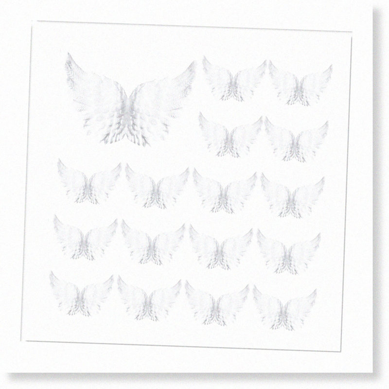 Mini White Plastic Angel Wings 18 Pack