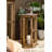 Large Farmhouse Wooden Metal Lantern Set Of 2, Rustic Decorative Floor Candle Lanterns, Vintage Distressed Hanging Lanterns For Home Décor (No Glass)