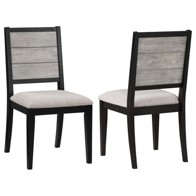 2Pc Set Contemporary Stylish Two-Tone Upholstered