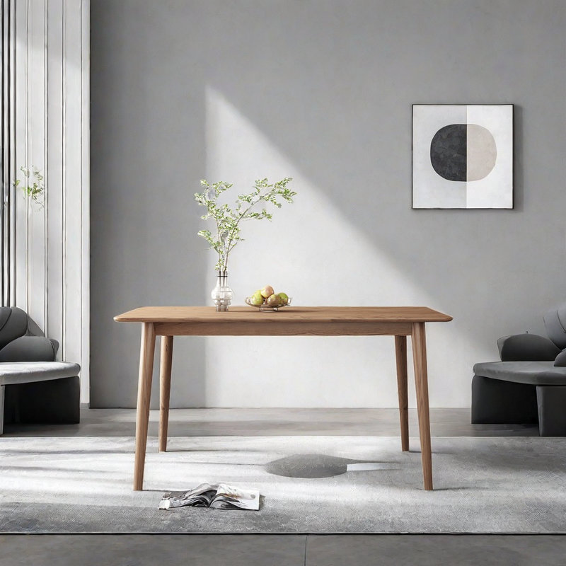 Hagenah Ash Solid Wood Dining Table, 29.72"H x 55.11"L x 31.49"W 