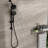7 Hand Shower & 4.7" Rain Showerhead Assembly, Matte Black With Adjustable Arm And Valve-121245006