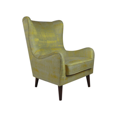 Fauteuil à oreilles en polyester de 30 po de large Rioux