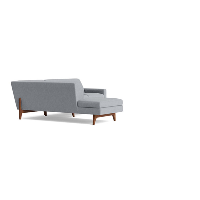 Tyler Sectional With Bumper (95" X 95"), Performance Weave - Zinc, Left Hand Facing
