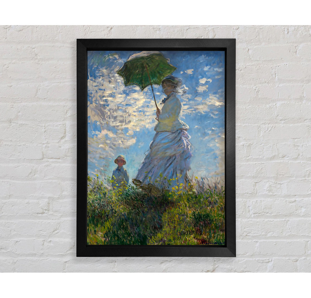 Monet Madame Monet und ihr Sohn von Claude Monet - Einzelne Bilderrahmen Kunstdrucke