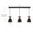 Bullington 3 - Light Black/Brass Gold Kitchen Island Pendant