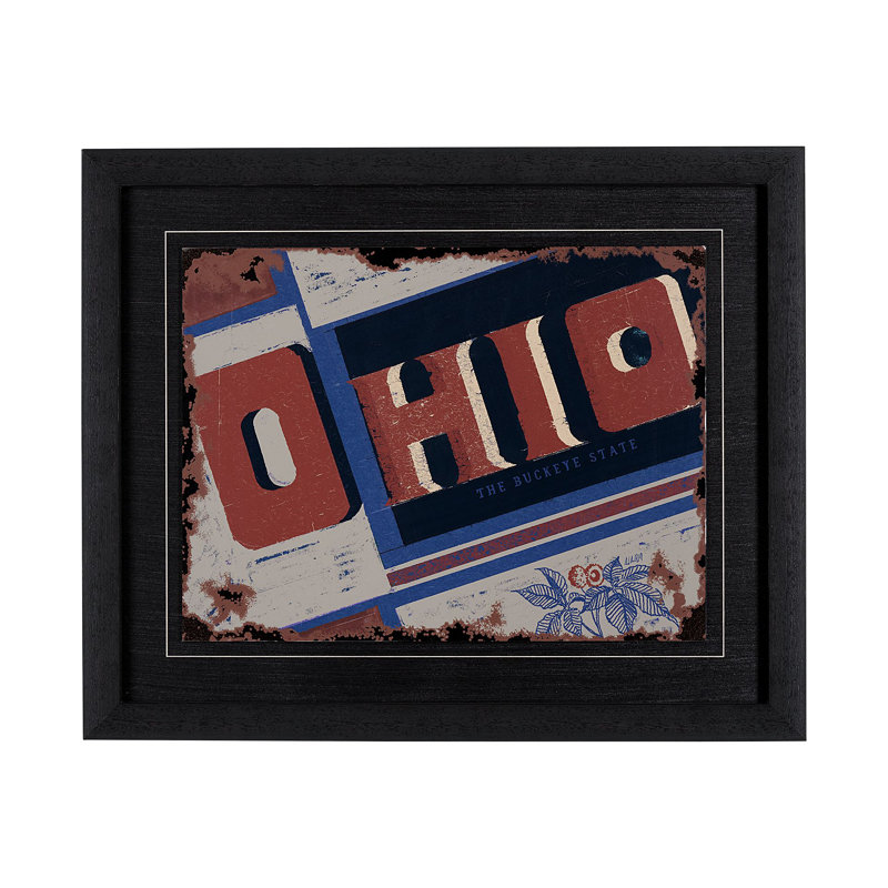 «Georgia» par alarme à la main, reproduction d'art texturée encadrée, Ohio