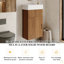 Meuble-lavabo flottant de 16,5 po avec lavabo intégré en céramique et rangement - parfait pour les petites salles de bain