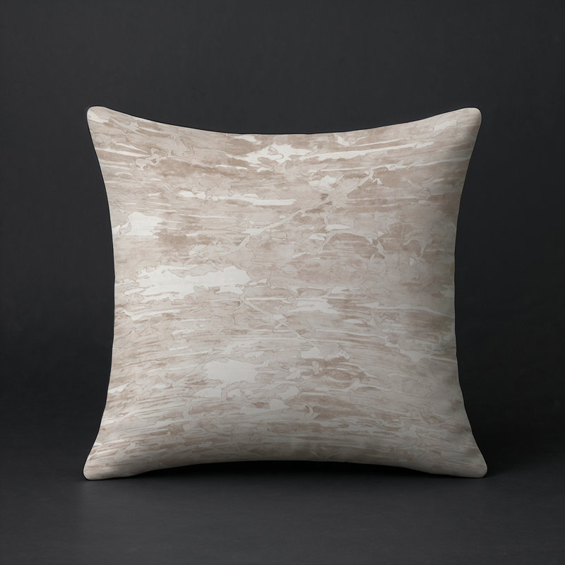 Coussin décoratif intérieur et extérieur Modern, Carré 16 po, Beige