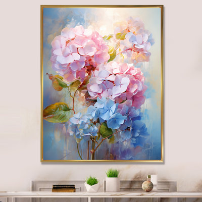 " Delicate Hydrangea Bouquet Tender Pastel I "