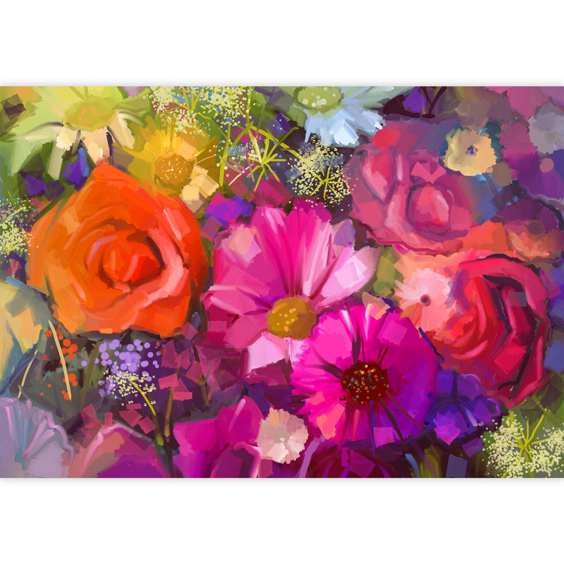 Abstract Floral Border, 100" L x 144" W