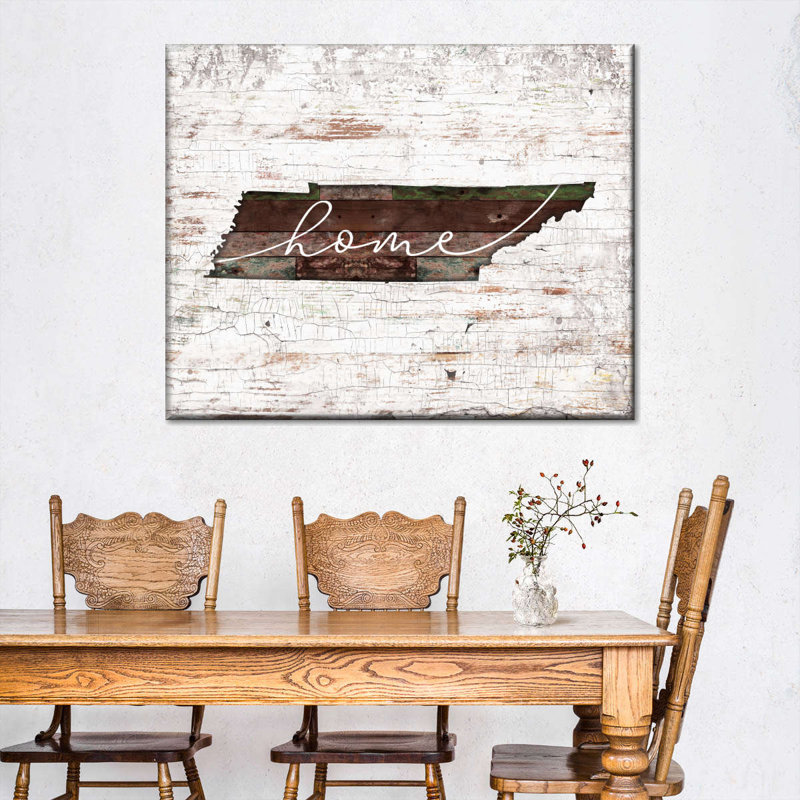 Tennessee Home Map, reproduction sur toile, H 16 po x l 20 po x P 1,25 po