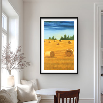 Landscape of the Countryside - Framed Matted Print for Decor