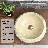 17.7'' Handmade Circular Bathroom Sink with Antique Carved Pop-up Drain-120866986
