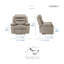 Kaniel 41" Modern Power Top Grain Leather Reclining Chair with USB Charging, One-Touch Control & High-Density Foam-2086217728