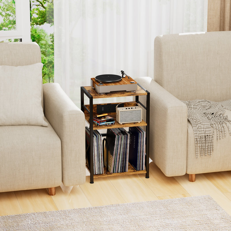 Record Player Stand, Brown