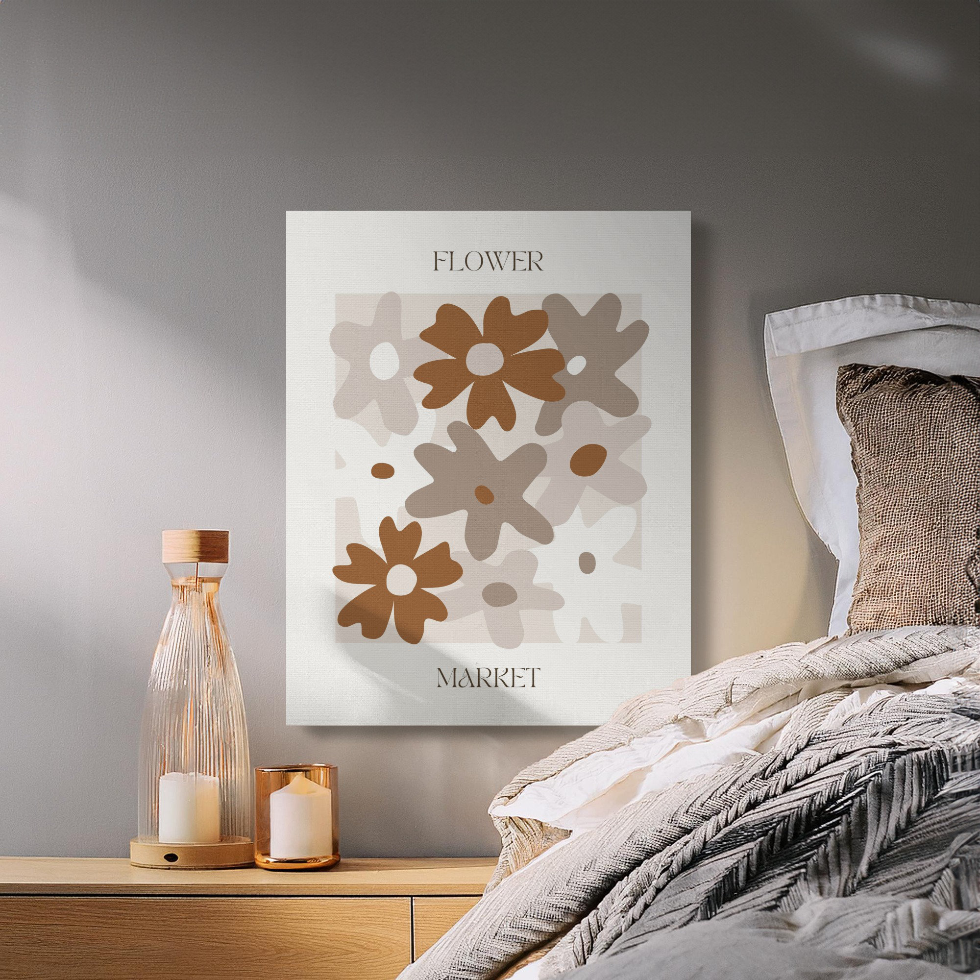 Lark Manor Flower Market Canvas Wall Art, Modern Floral Print, Gallery ...