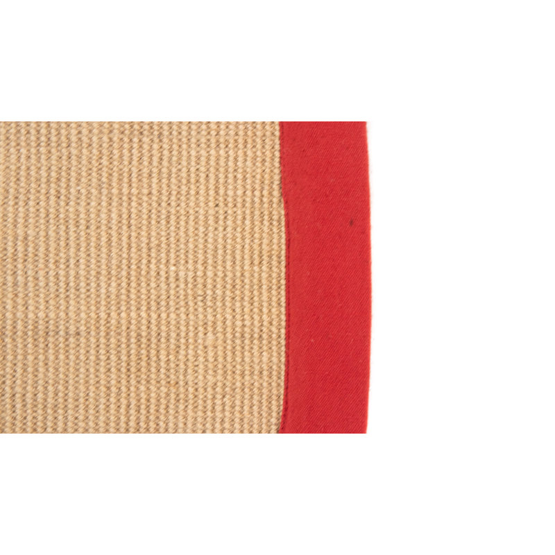Sisal Hand Woven Red Rug, Rectangle 120 x 170cm