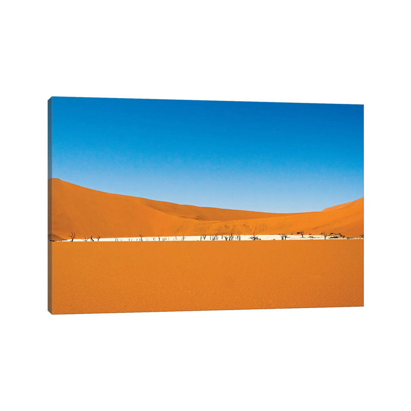 Dead Acacia Trees In Deadvlei, Sossusvlei, Namib-Naukluft National Park, Southern Narim Desert by Keren Su - Wrapped Canvas Print