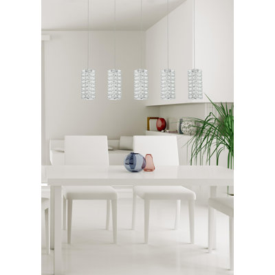 Aston 40 inch LED Pendant in Chrome