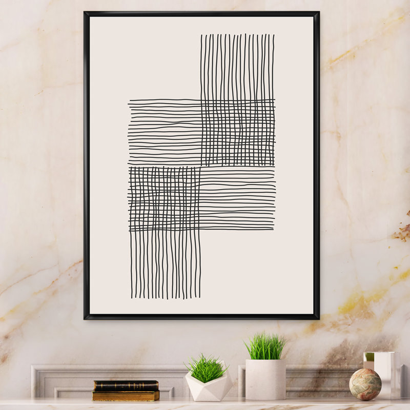 «Minimal Geometric Compostions of Elementary Forms XIX», reproduction sur toile, H 46 po x l 36 po x 1,5 po
