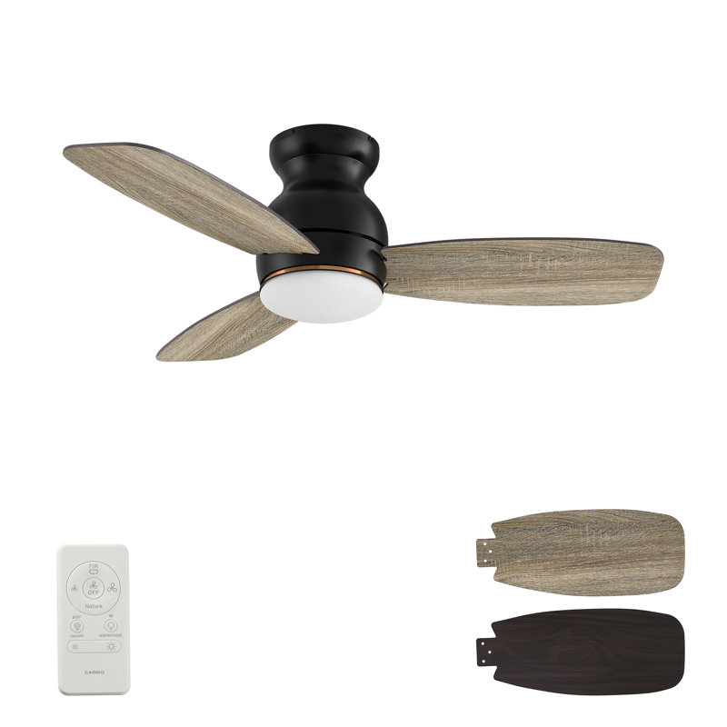 44"   Smart DC Ceiling Fan with light, Remote control, Black