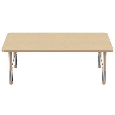 Rectangle T-Mold Adjustable Height Activity Table