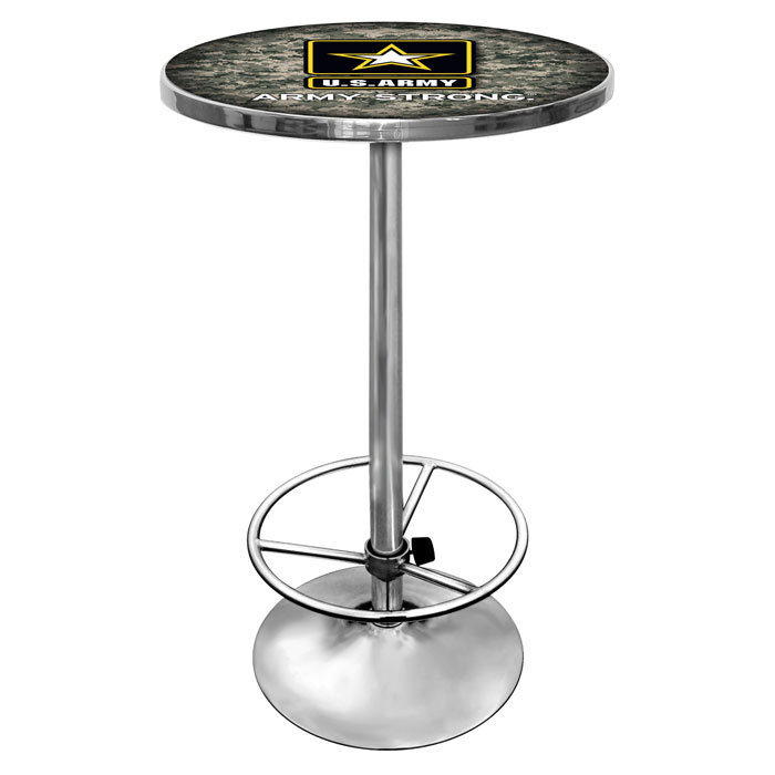 U.S. Army Round Metal Base Dining Table, Army
