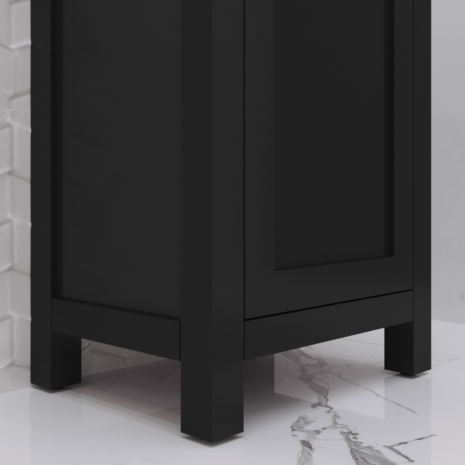 Caitlyn 17.3'' Single Bathroom Vanity, Black