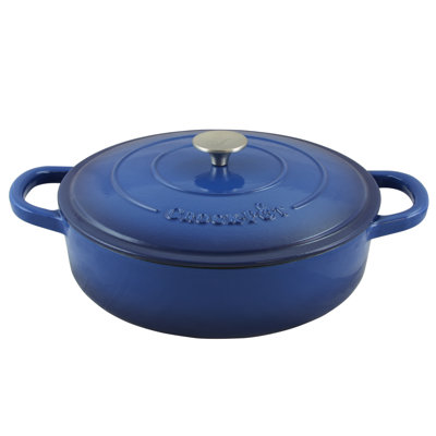 Crock-pot Artisan 5 qt. Non-Stick Cast Iron Round Braiser with Lid