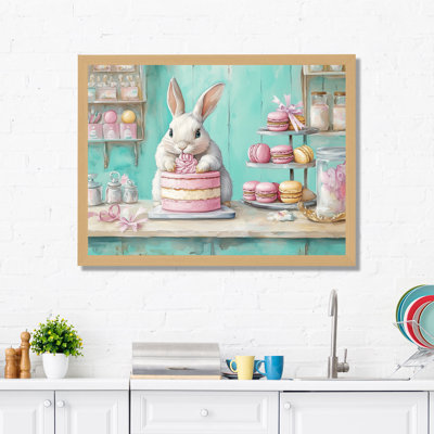 Pâtisserie Pastel - Décoration murale encadrée Lapin