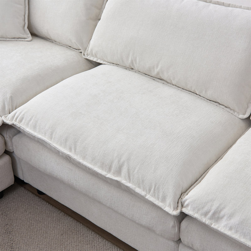 105" Modular Sectional Couch, Beige