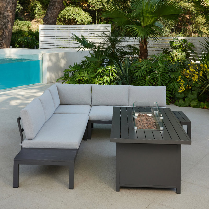 Almarosa 5 - Person Garden Lounge Set with Cushions