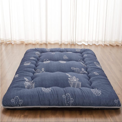 Japanese Floor Mattress, Japanese Futon Mattress With Washable Cover, Tatami Mattress Floor Mattress Foldable, Easy To Store And Portable For Camping, by Latitude Run