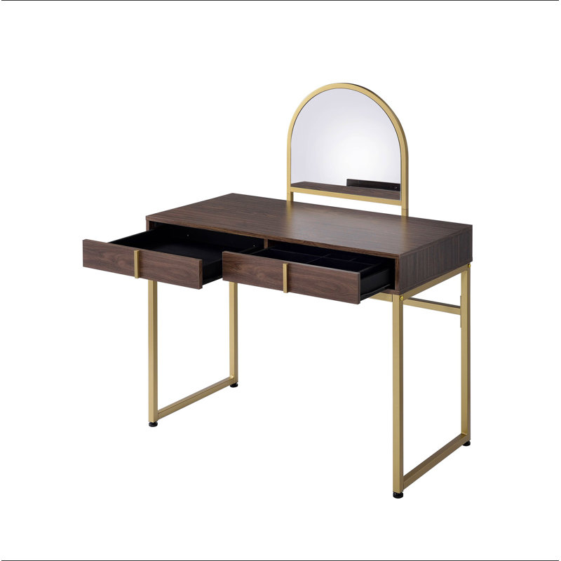Coleen Vanity Desk W/Mirror & Jewelry Tray