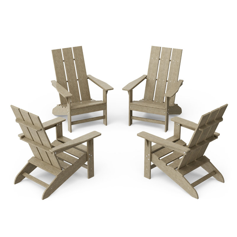 Ensemble de conversation Adirondack moderne 4 pièces Freedom, Bois patiné