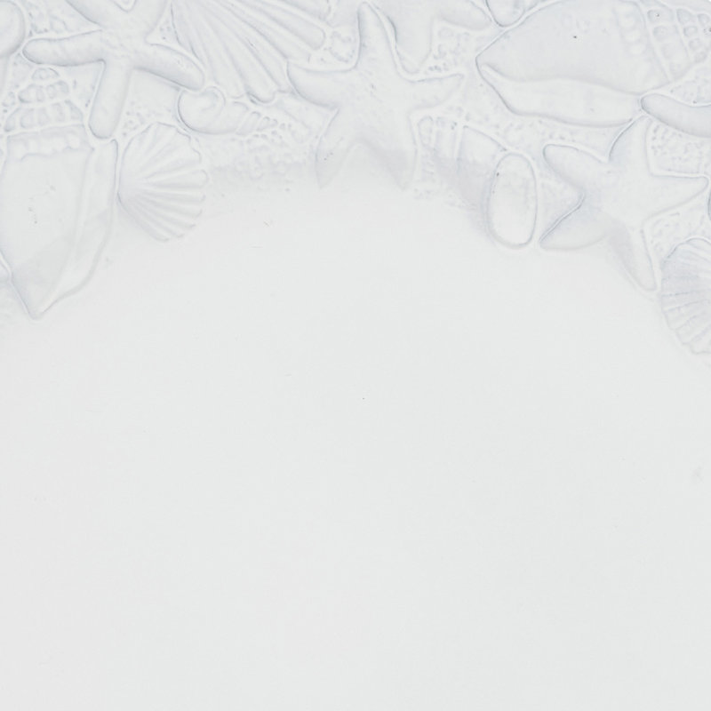 Ensemble de 4 assiettes décoratives Sea Shell, Blanc