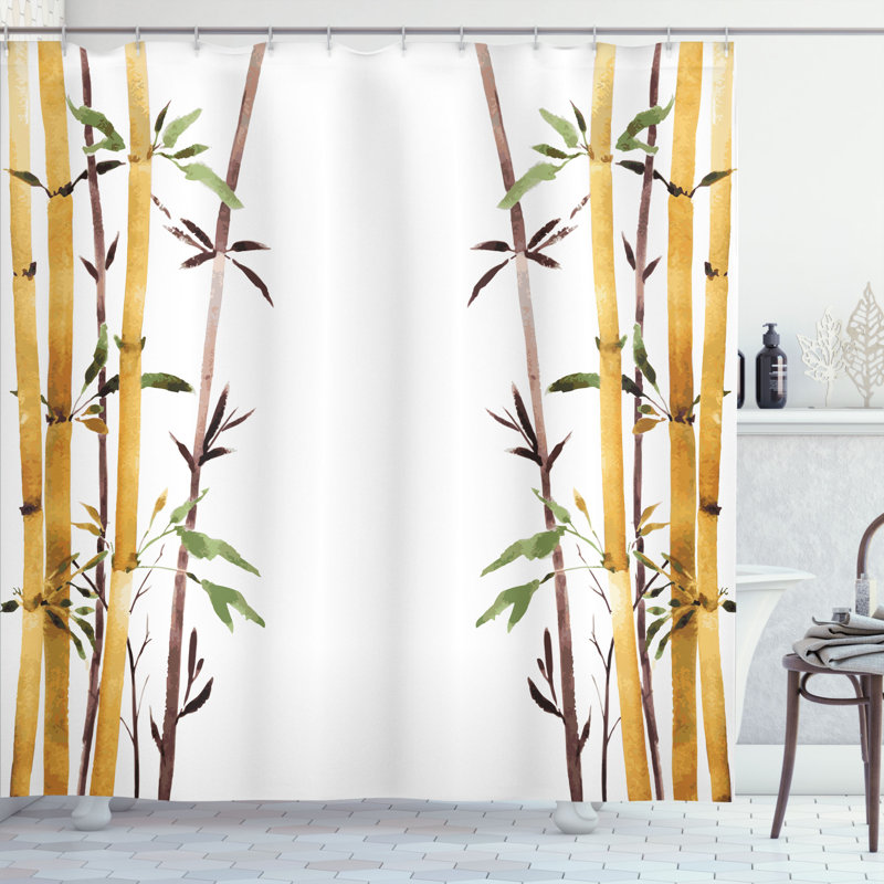 Shower Curtain with Hooks Included, 75" H x 69" W