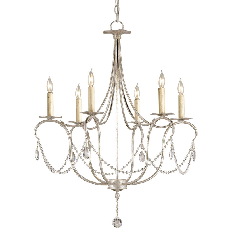 Crystal Lights 6 - Light Dimmable Empire Chandelier