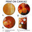 Ensemble de 6 peintures murales orange et rouge Plumeria Vibrant Bouquet-293054305-293054306