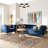 Goudy 5-Light Gold Chandelier With Black Shades