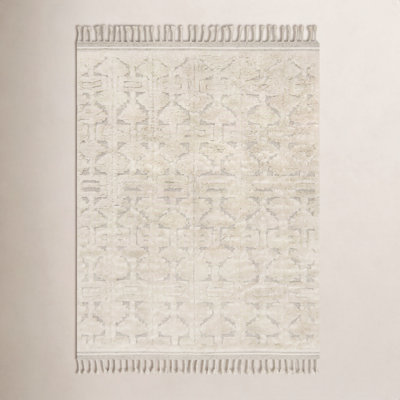 Michaela Beige Hand-Knotted Wool Rug
