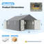 16 Ft. W X 20 Ft. D Metal Shed Outdoor Garage With Double Doors