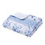 Housse de couette en microfibre rayée pleine fleur, abat-jour bleu à rayures-124869748