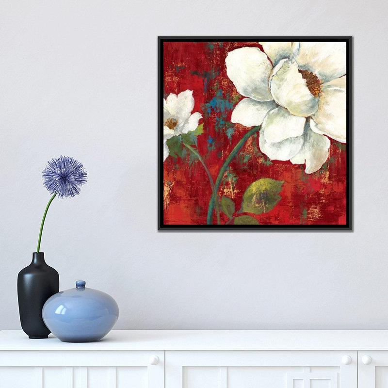 « velours ii », reproduction sur toile, H 18 po x l 18 po x P 1,5 po, Toile avec cadre noir, Pas de tapis