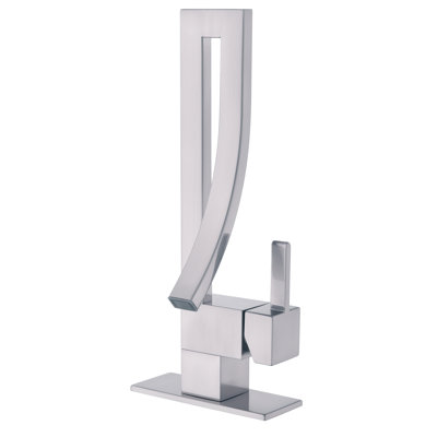 Single-Hole Single-Handle Bathroom Faucet with Drain Assembly