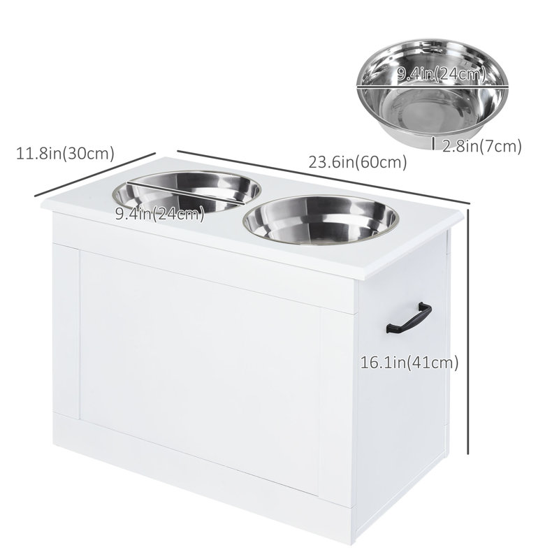Large Elevated Feeder, White
