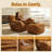 Oversized Adult Bean Bag Chair - High-Resilience Shredded Foam Ergonomic Lazy Sofa with Ottoman for Living Room Bedroom Dorm-953762007