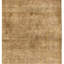 Tapis rectangulaire abstrait en laine noué à la main or / brun / beige-91230280